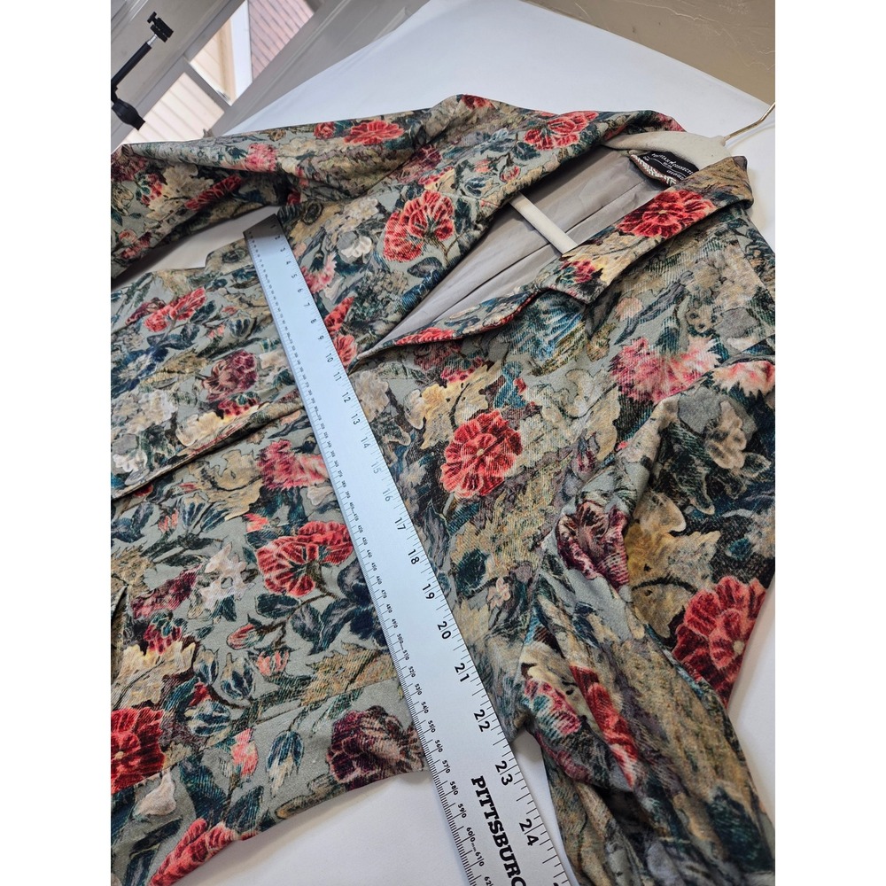 Peruvian Connection Women's US 18 Floral Tapestry Long Coat Blazer Cotton - Picture 12 of 14